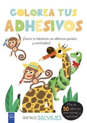 COLOREA TUS ADHESIVOS.  ANIMALES SALVAJES