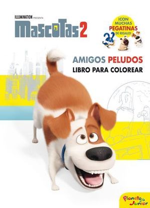 MASCOTAS 2.  AMIGOS PELUDOS.  LIBRO COLOREAR Y PEGATINAS