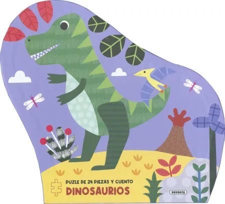 Dinosaurios Puzzle de 24 Piezas y Cuento