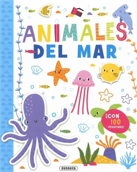 Animales del Mar con 100 Pegatinas
