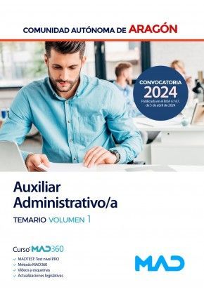 AUXILIAR ADMINISTRATIVO VOL.1 MATERIA COMUN DGA 2024