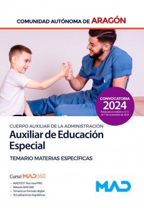 AUXILIAR EDUCACION ESPECIAL MATERIA ESPECIFICA DGA 2024