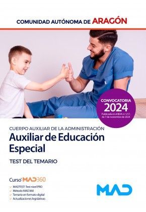 AUXILIAR EDUCACION ESPECIAL TEST DGA 2024