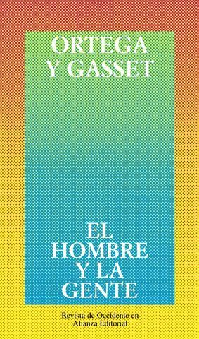 HOMBRE Y LA GENTE, EL