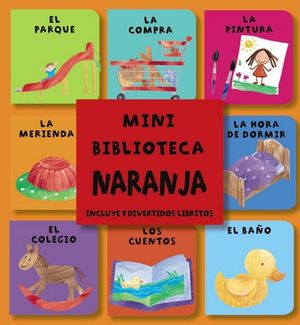 MINI BIBLIOTECA NARANJA 9 LIBRITOS