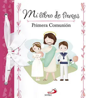 Mi Libro de Firmas Rosa Primera Comunion