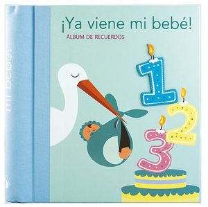 YA VIENE MI BEBE !  ALBUM DE RECUERDOS AZUL