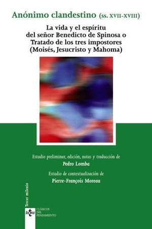 LA VIDA Y EL ESPIRITU DEL SEOR BENEDICTO DE SPINOSA O TRATADO