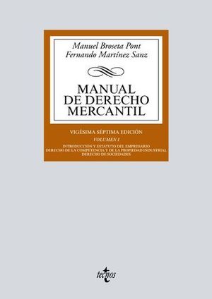 MANUAL DE DERECHO MERCANTIL  VOL 1