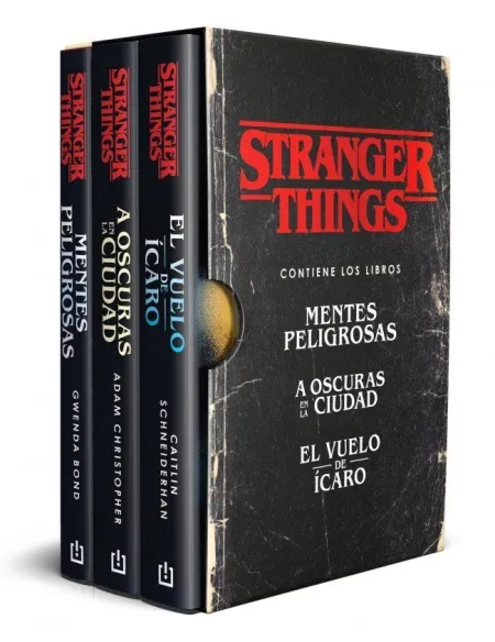 Estuche Stranger Things. (Mentes Peligrosas. A Oscuras en la Ciudad. el Vuelo de Icaro