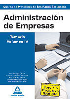 TEMARIO VOLUMEN IV ADMINISTRACION EMPRESAS PROFESORES SECUNDARIA