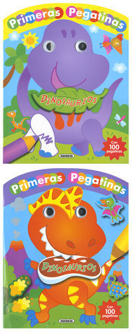 PRIMERAS PEGATINAS CON OJOS DINOSAURIOS