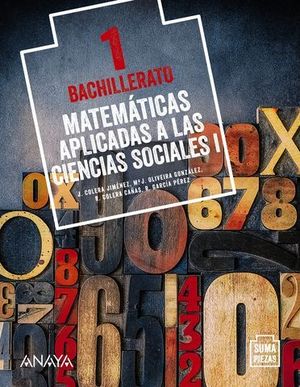 MATEMATICAS 1 BACHILLER APLICADAS CC.SS. SUMA DE PIEZAS ED. 2020