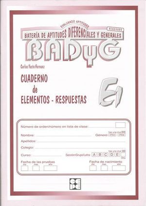BADYG-E1 RENOVADO BATERIA APTITUDES DIFERENCIALES Y GENERALE