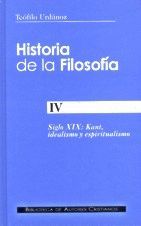 HISTORIA DE LA FILOSOFIA IV SIGLO XIX: KANT, IDEALISMO Y ESPIRITUALISM