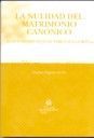 NULIDAD DEL MATRIMONIO CANONICO, LA