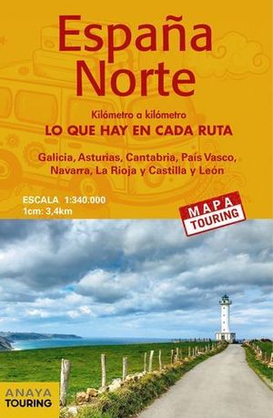 MAPA DE CARRETERAS 1:340.000 - ESPAA NORTE ( DESPLEGABLE )