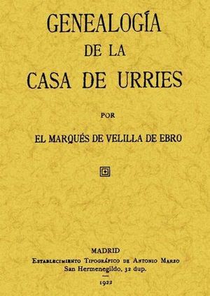 GENEALOGIA DE LA CASA DE URRIES
