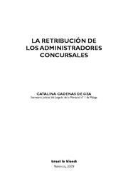 LA RETRIBUCION DE LOS ADMINISTRADORES CONCURSALES