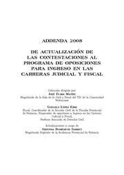 ADDENDA 2008 ACTUALIZACION CONTESTACIONES PROGRAMA OPOSICIONES