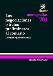 LAS NEGOCIACIONES O TRATOS PRELIMINARES AL CONTRATO