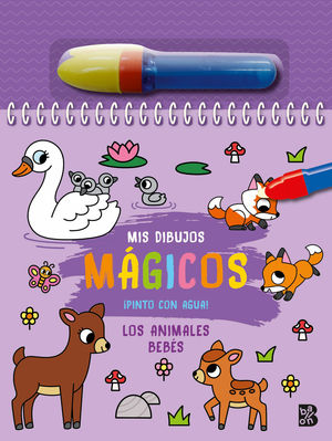 PINTO CON AGUA LOS ANIMALES BEBES